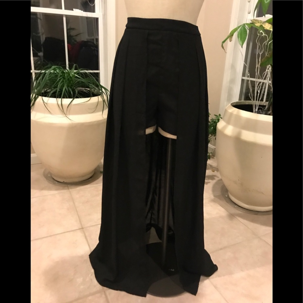 Shorts with partial skirt